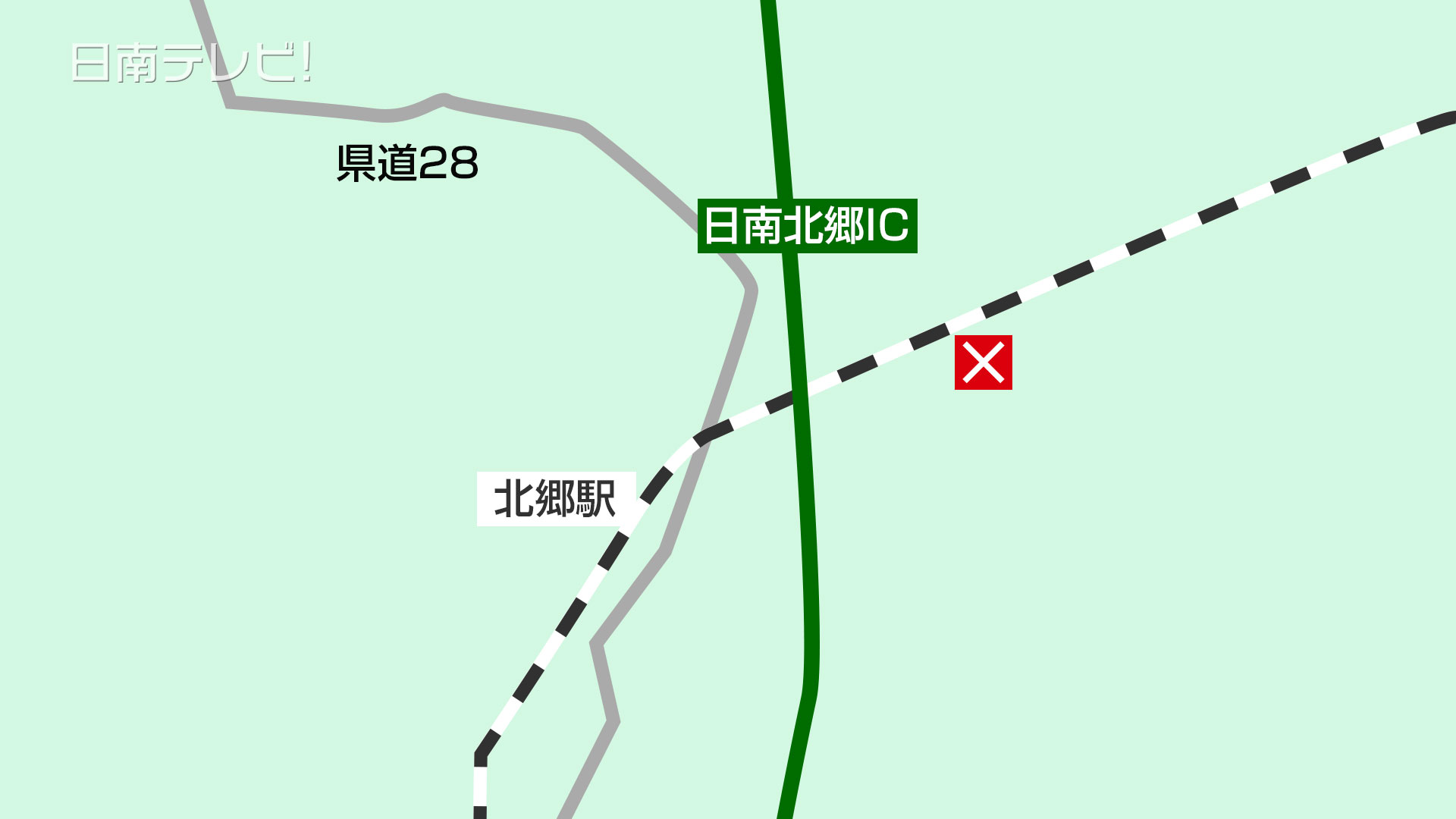 日南市北郷町で建物火災